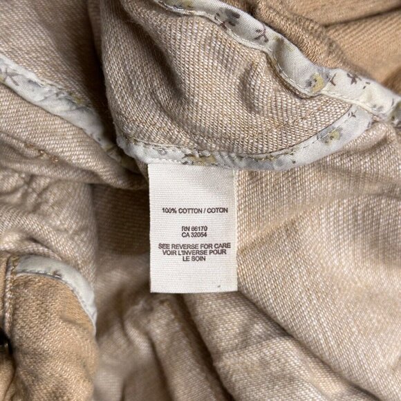 Free People Jacket Medium Womens Beige Canvas Hooded Cago Sweater - Picture 7 of 7